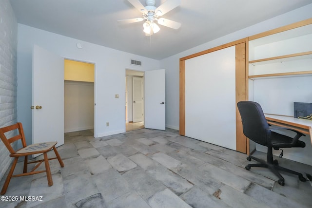 office with ceiling fan