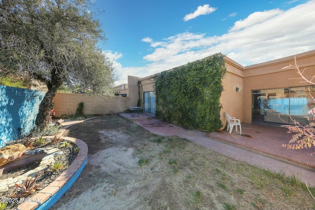 view of yard featuring a patio area