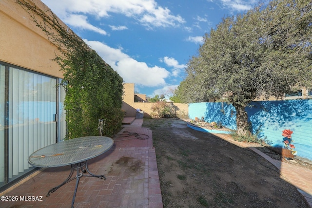 view of yard with a patio