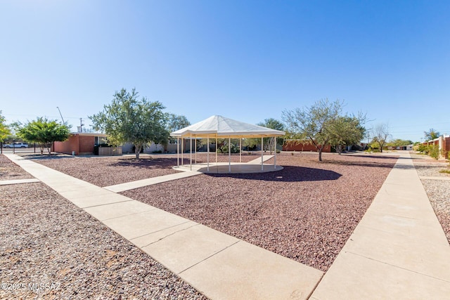 view of property's community with a gazebo