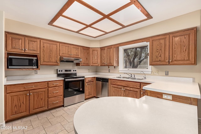 kitchen with stainless steel appliances and sink