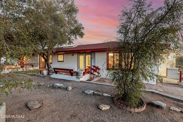 view of front of house with a patio