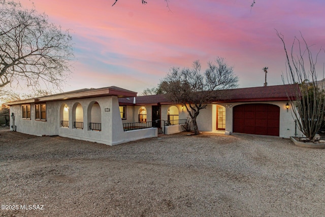 view of front of home featuring a garage