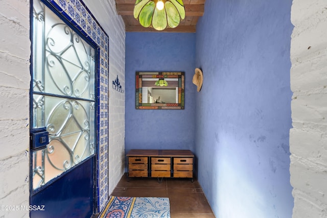 view of tiled foyer