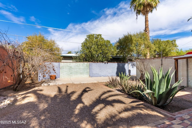 view of yard with a patio