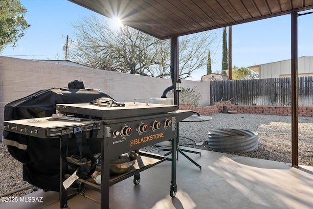 view of patio / terrace featuring grilling area