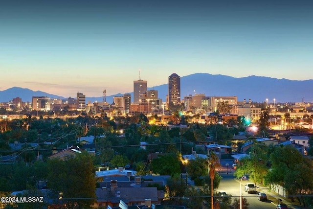 view of city featuring a mountain view