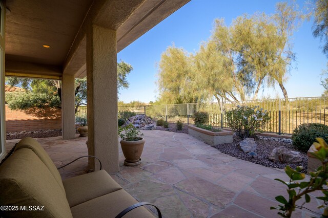 1845 E Mellow Trl, Oro Valley, AZ 85755 - view of patio featuring a fenced backyard