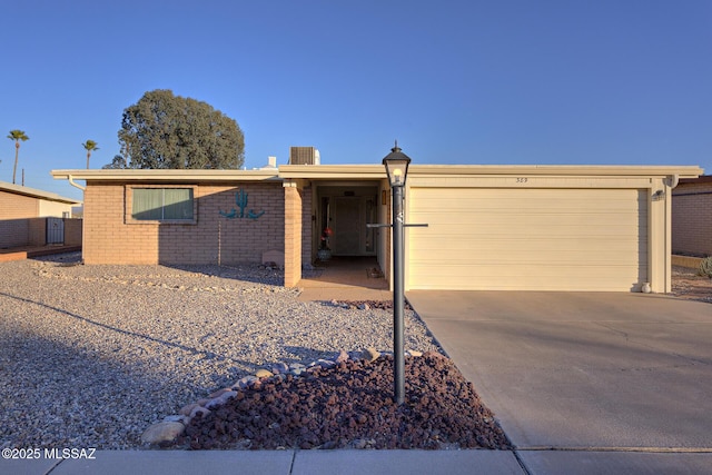 ranch-style home with a garage