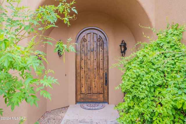 view of doorway to property