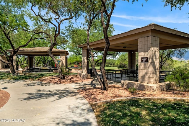 view of home's community with a gazebo