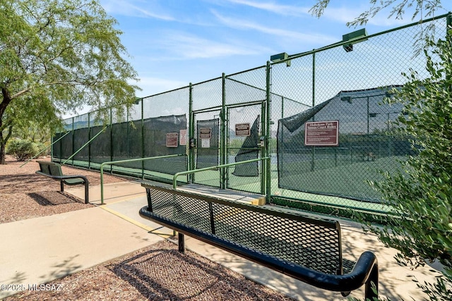 view of tennis court