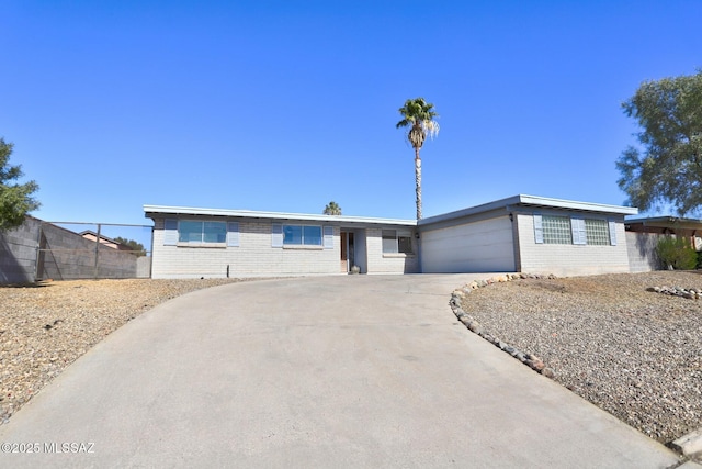 ranch-style house with a garage