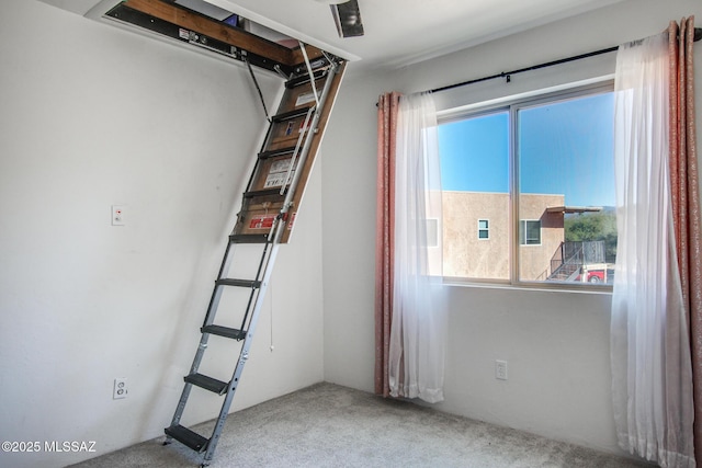 unfurnished room featuring plenty of natural light and light colored carpet