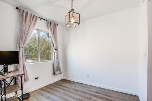 interior space with hardwood / wood-style flooring