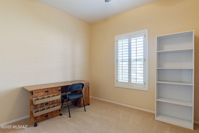 view of carpeted office