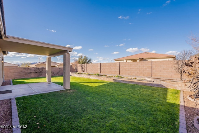 view of yard with a patio