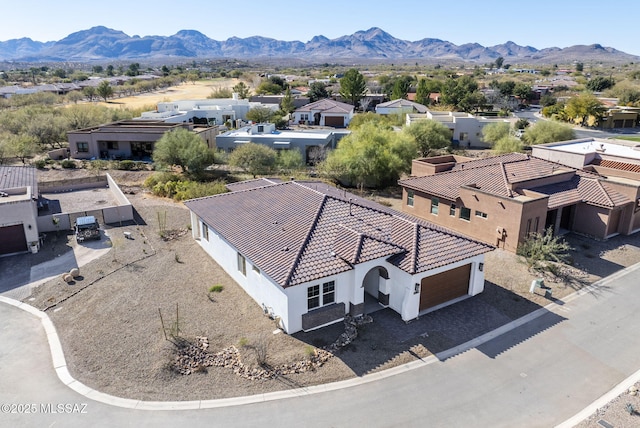 aerial view featuring a mountain view