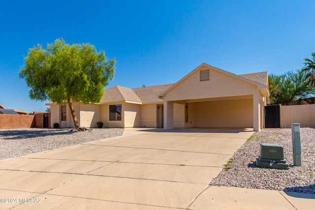 view of ranch-style home