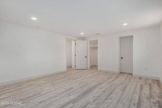 empty room featuring light hardwood / wood-style floors