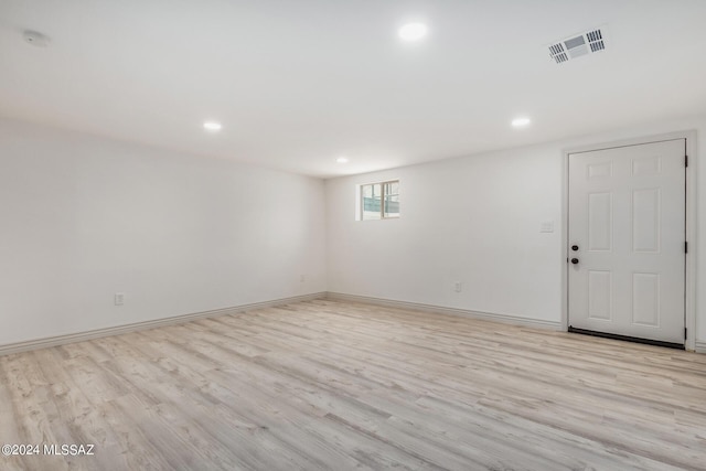 interior space featuring light wood-type flooring