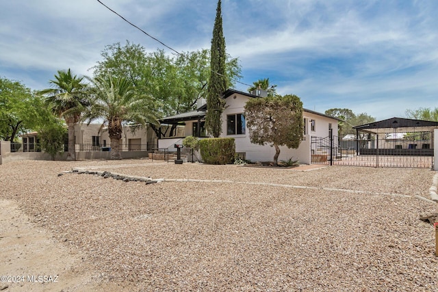 view of front of home