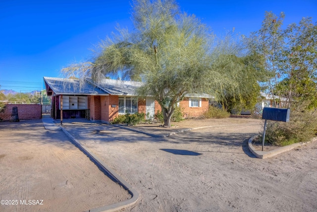 view of front of property