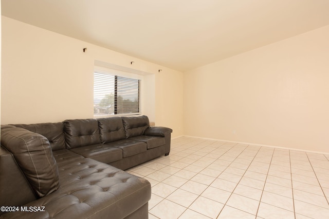 view of tiled living room