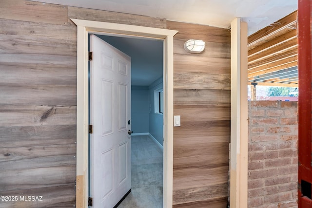 view of sauna / steam room featuring carpet floors