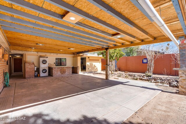 view of patio / terrace with a fenced backyard