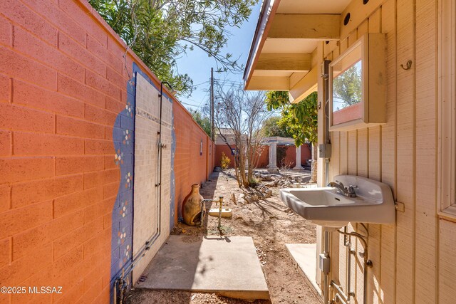 view of doorway to property