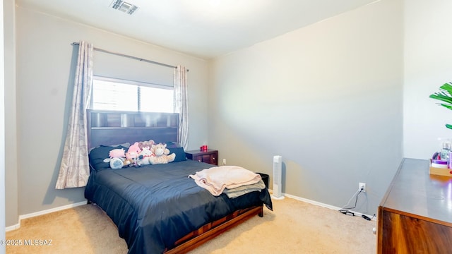 bedroom with carpet floors