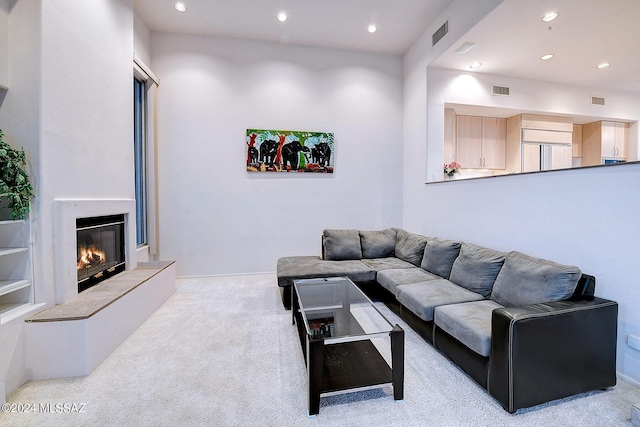 view of carpeted living room