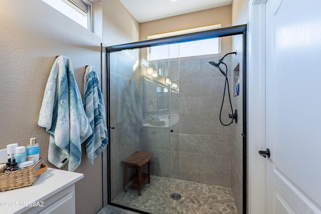 bathroom with an enclosed shower