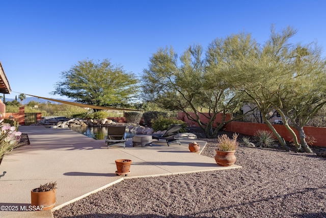 view of yard featuring a patio