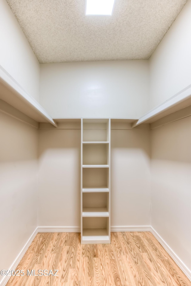 spacious closet with hardwood / wood-style floors