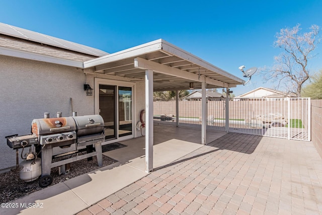 view of patio / terrace featuring area for grilling