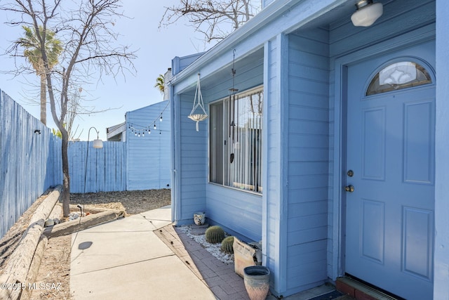 view of doorway to property