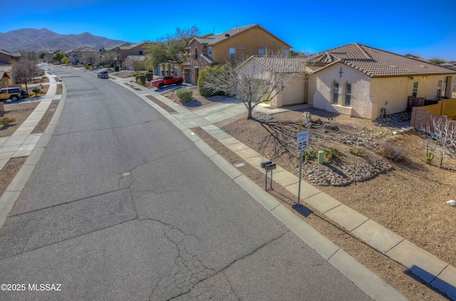 view of street featuring a mountain view