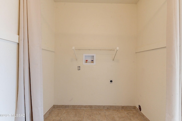 laundry room with washer hookup and hookup for an electric dryer