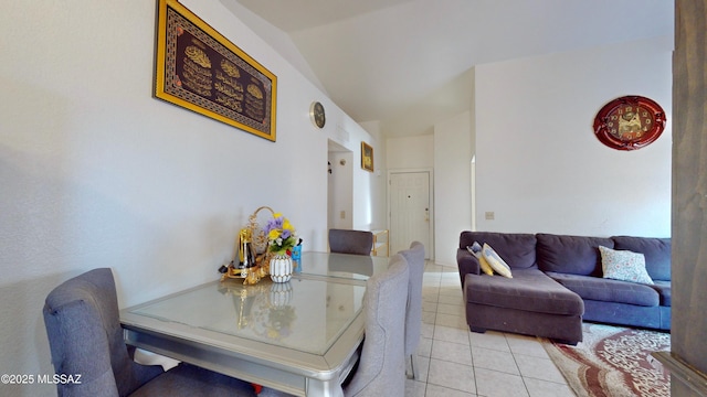 view of tiled dining space