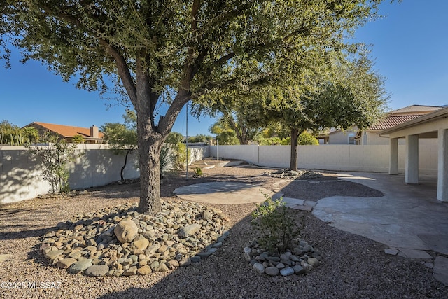 view of yard with a patio