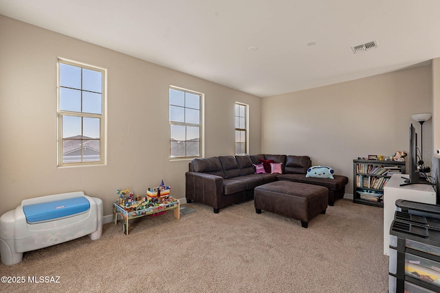 view of carpeted living room