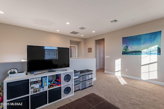 view of carpeted living room