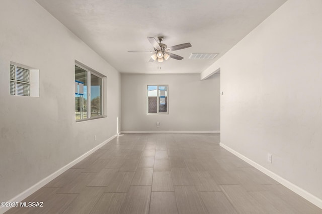 empty room with ceiling fan