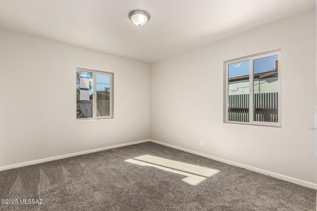 spare room with plenty of natural light and carpet