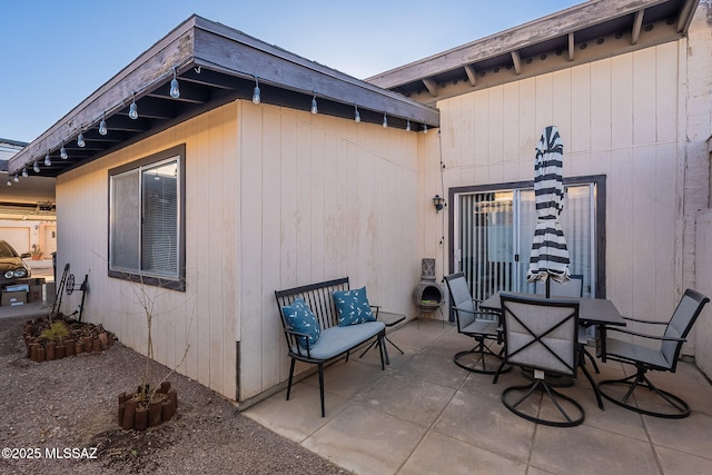 view of patio with outdoor dining space