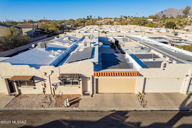 aerial view with a residential view