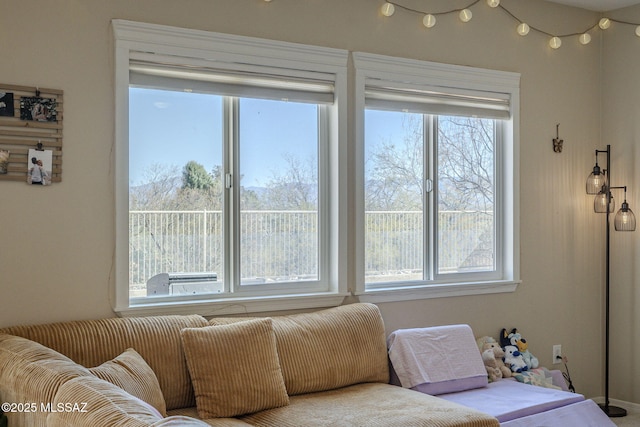 living room with a healthy amount of sunlight