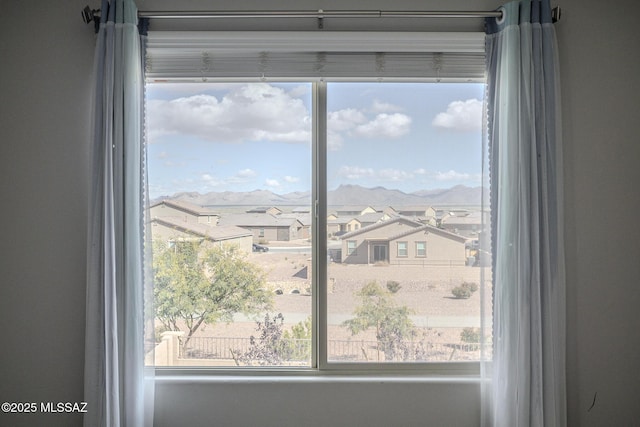 interior details with a mountain view